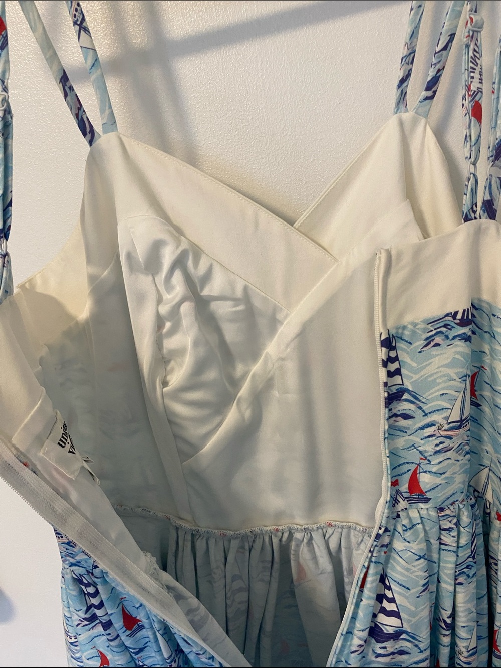 Unique Vintage Sailboat/Nautical Print dress - Picture 9 of 13